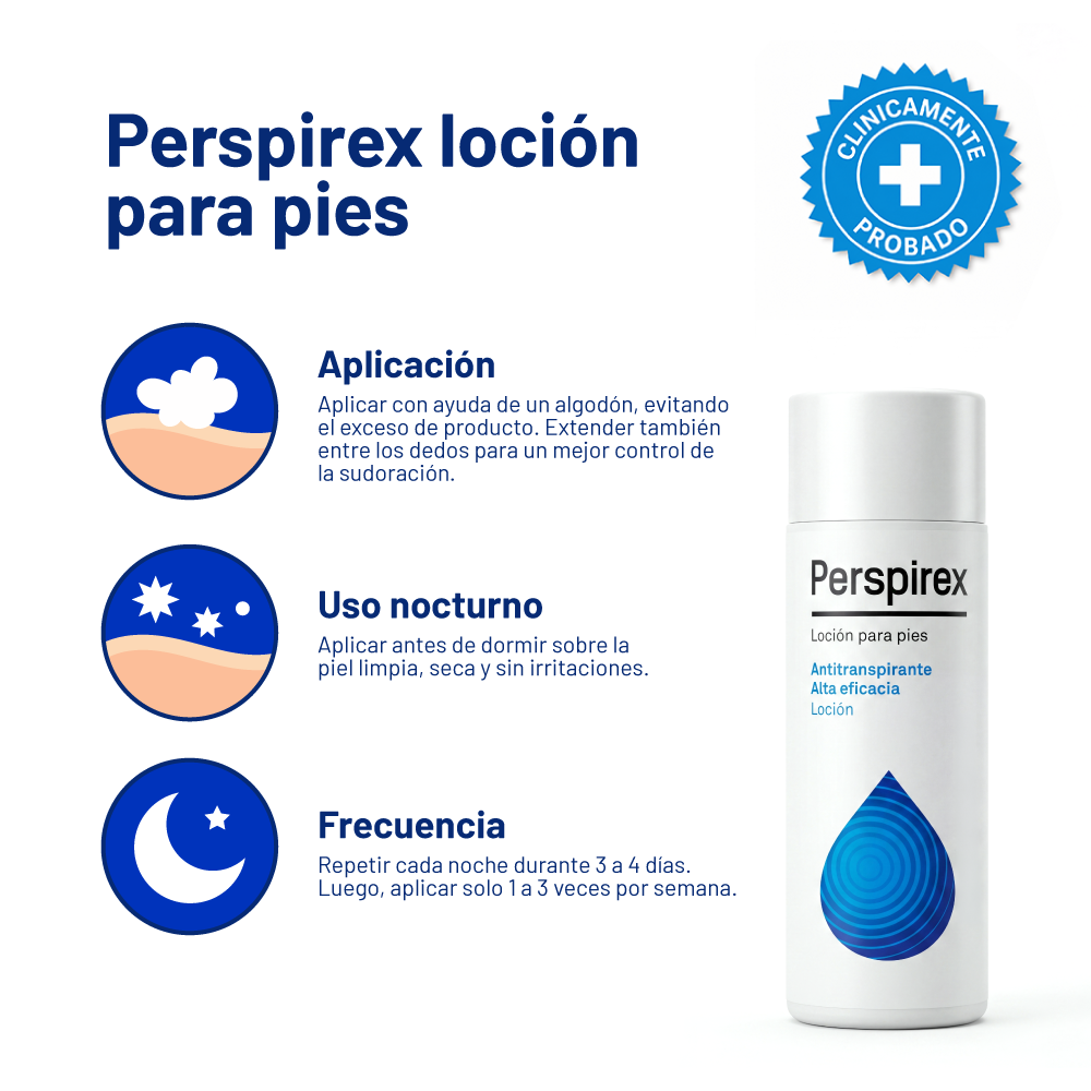 Cómo aplicar Perspirex Loción para pies